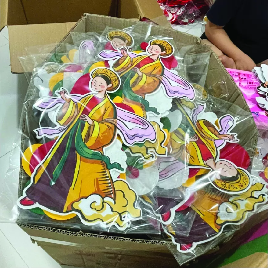 Set chữ VUI TẾT TRUNG THU vải dạ cứng dày trang trí Trung thu