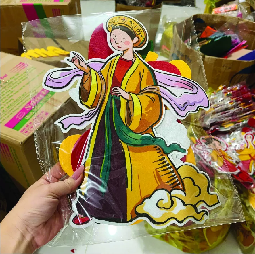 Set chữ VUI TẾT TRUNG THU vải dạ cứng dày trang trí Trung thu