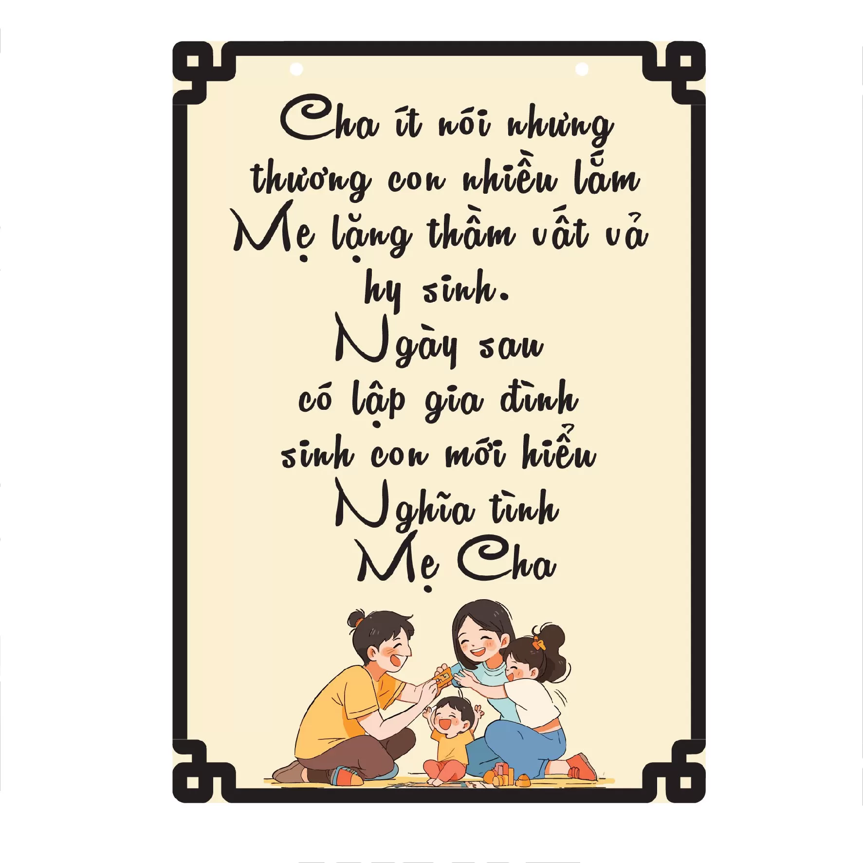 Bảng gỗ trang trí gia đình