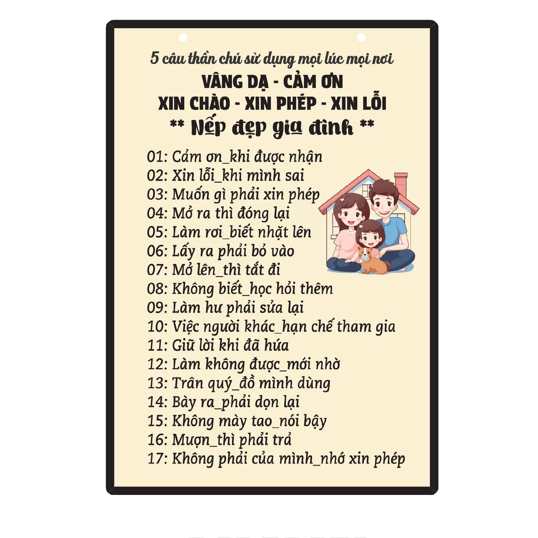 Bảng treo trang trí gia đình