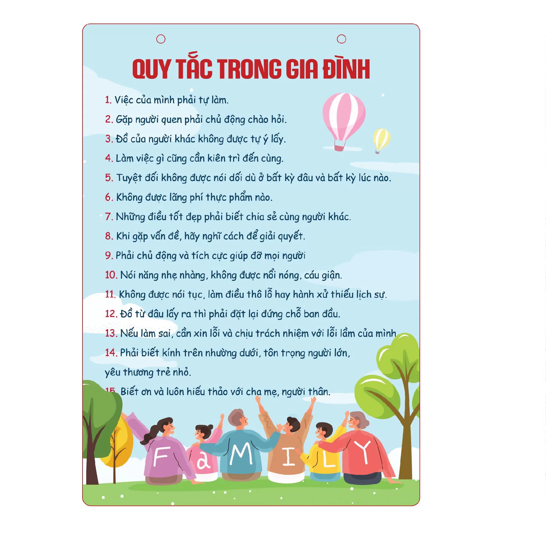 Bảng treo trang trí gia đình