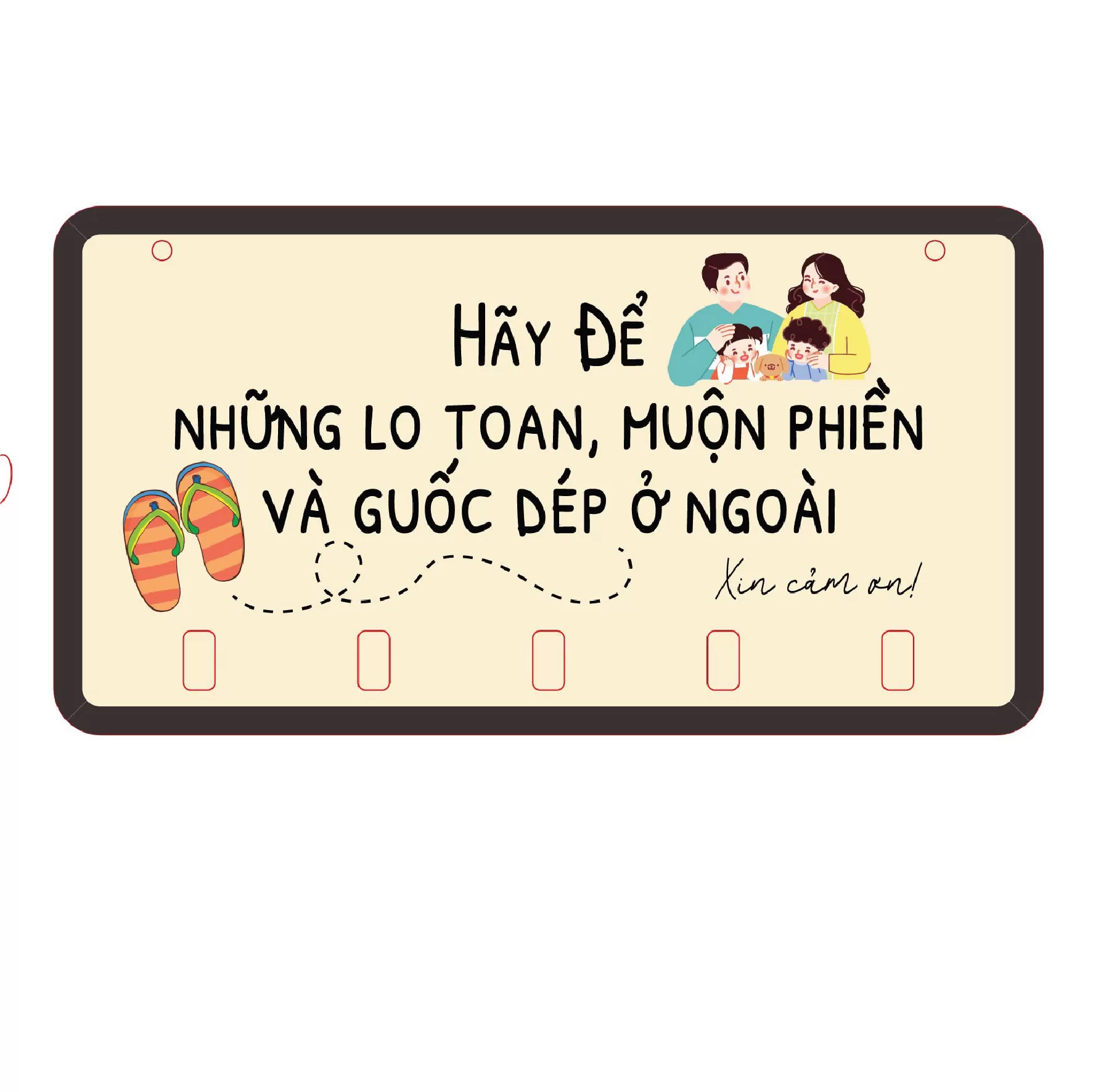 Bảng treo móc khóa